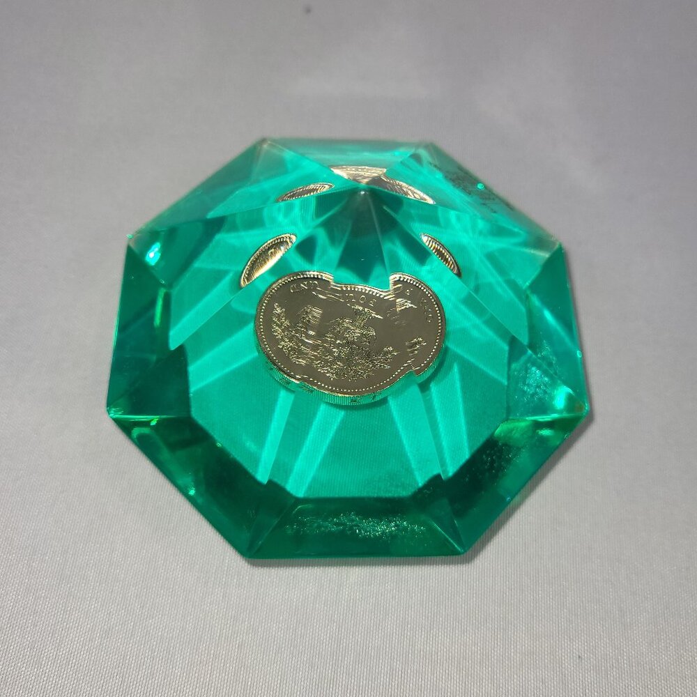 Royal Mint 3.25" Diamond Gem Paper Weight 1 Pound 1992 British Coin